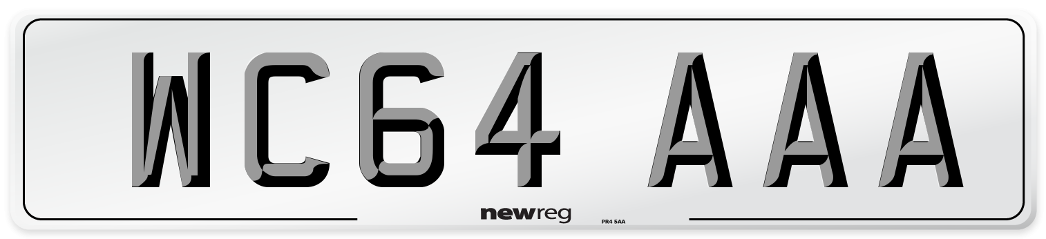WC64 AAA Number Plate from New Reg